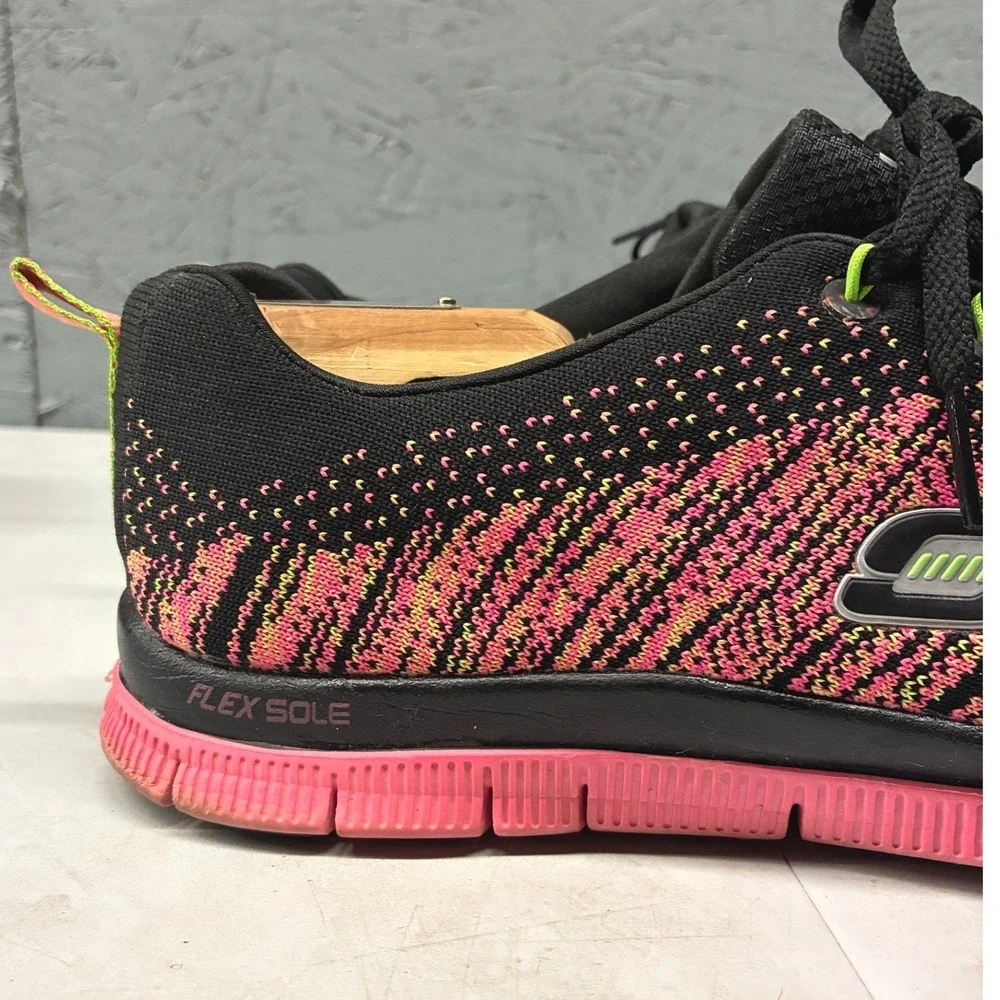 Skechers Sneakers Flex Appeal Next Generation Womens Size 10 Black Pink Athletic